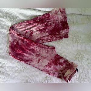 Pink flare leggings